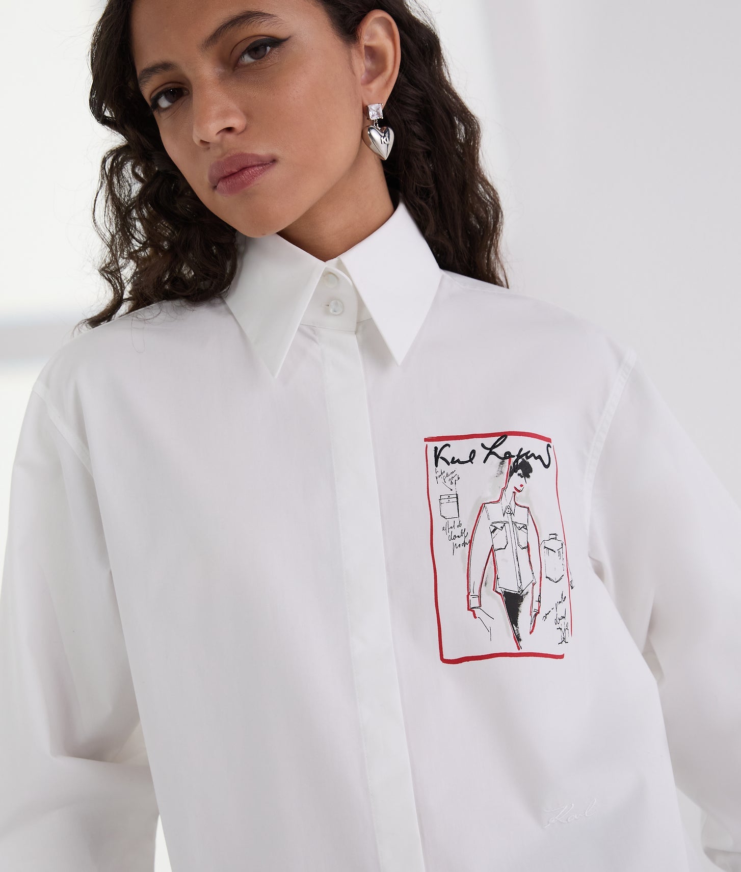 Karl Lagerfeld Karl Series Poplin Shirt White