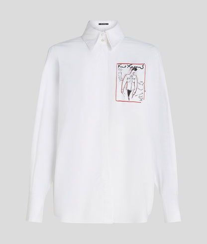 Karl Lagerfeld Karl Series Poplin Shirt White