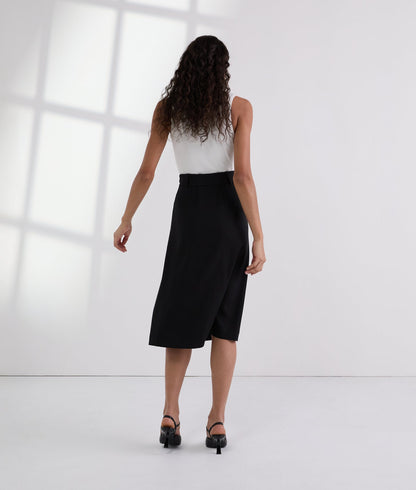 Karl Lagerfeld Pleat Detail Skirt Black