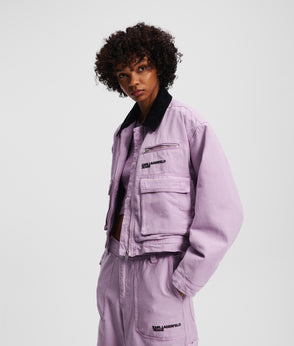 KarlLagerfeld Sunglasses Denim Top-Handle Bag Tinted Visual Washed Blue