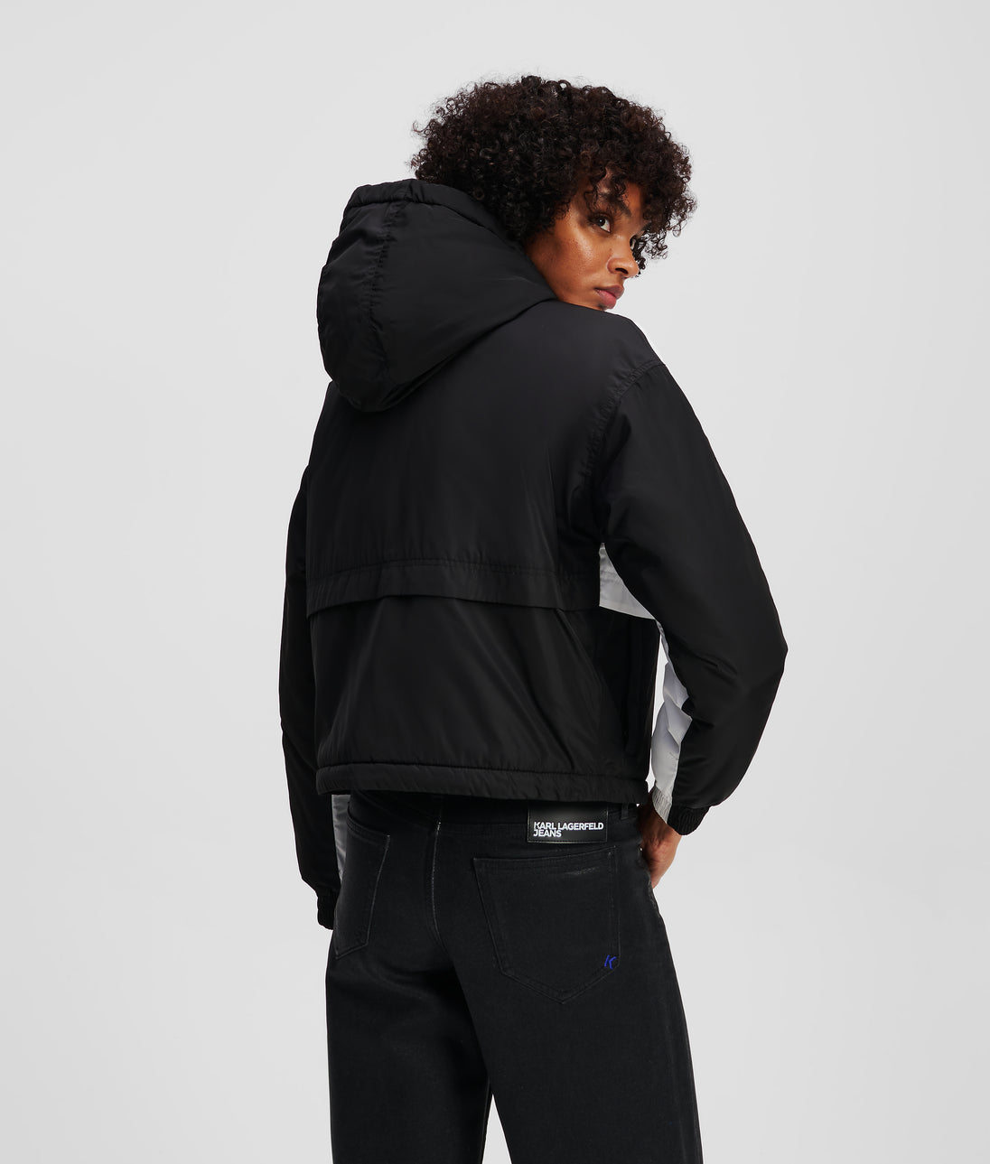 KarlLagerfeld Nylon Moon Shoulder Bag White/Black