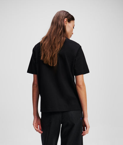 KarlLagerfeld Geo Leather Shoulder Bag Lavendula