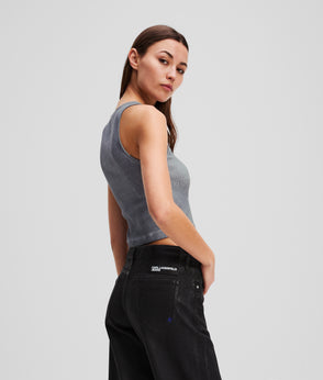 KarlLagerfeld Utility Coated Denim Backpack Coated Black Denim