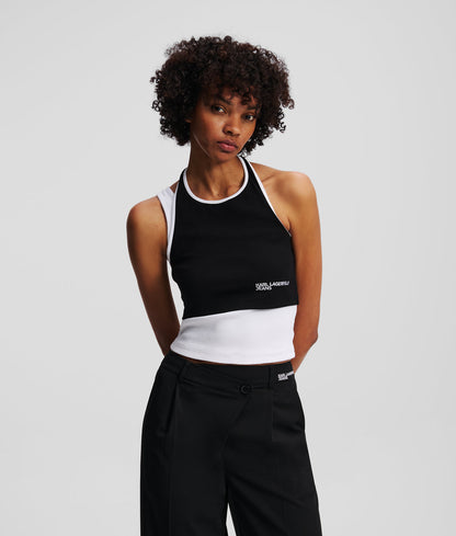 KarlLagerfeld Nylon Shoulder Bag White/Black