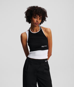 KarlLagerfeld Nylon Shoulder Bag White/Black