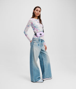 KarlLagerfeld Klj Box Logo Mini Crossbody Bag Lavendula