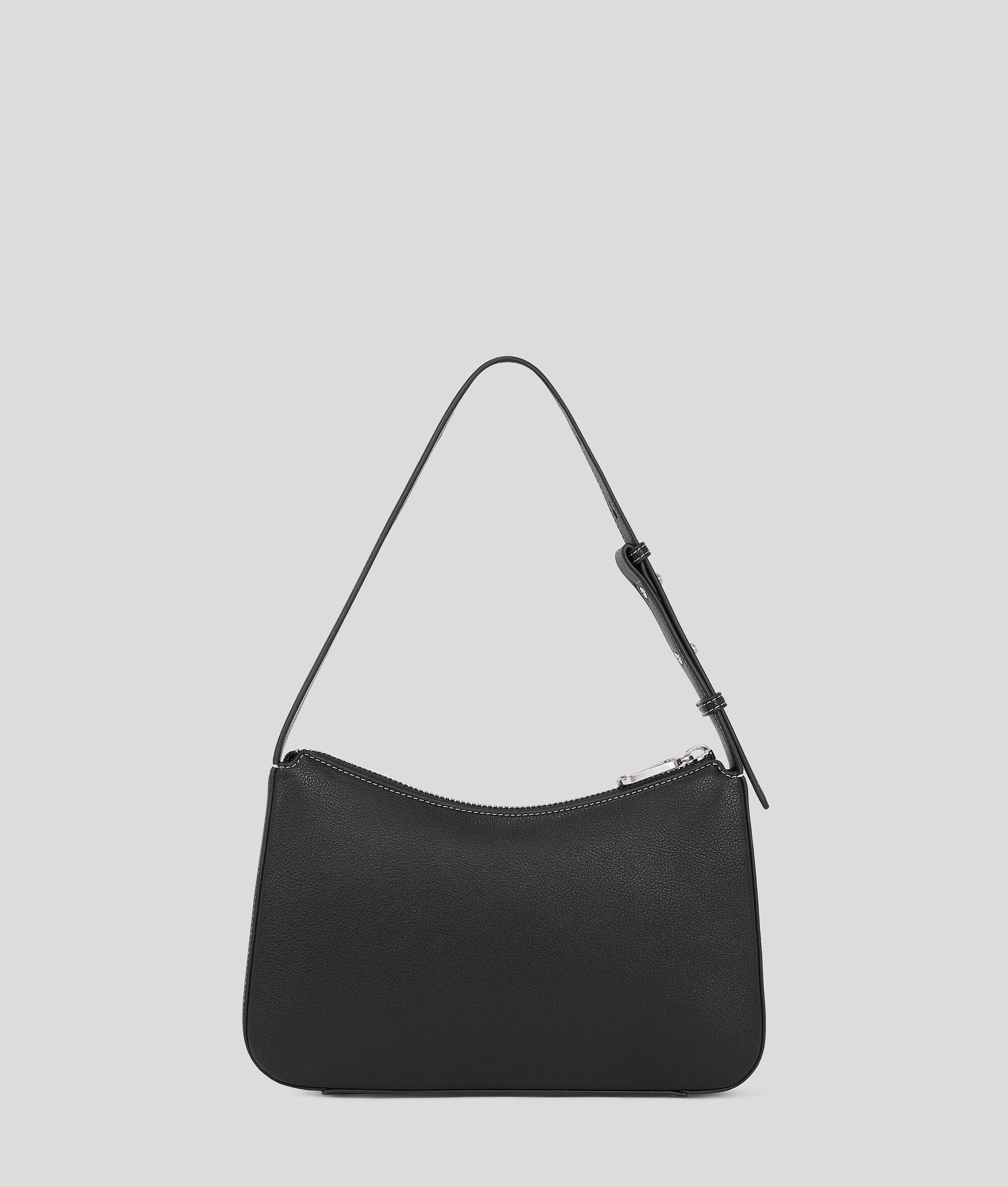 Metal Logo Shoulder Bag Black Black