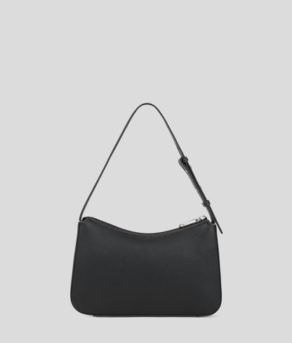 Metal Logo Shoulder Bag Black Black