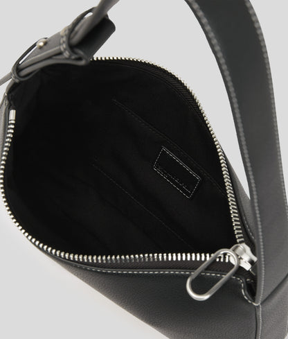 Metal Logo Shoulder Bag Black Black
