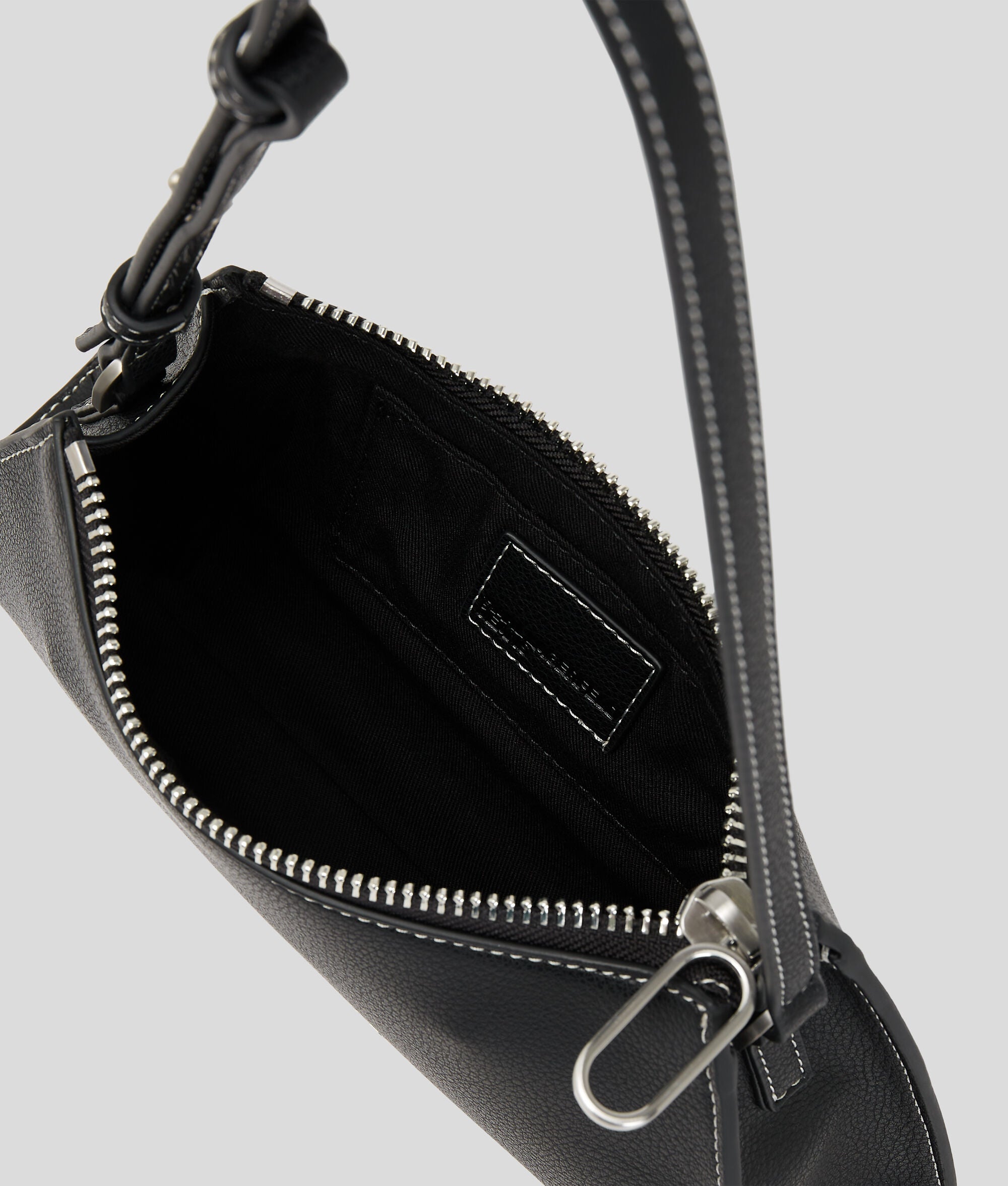 Metal Logo Small Shoulder Bag Black Black