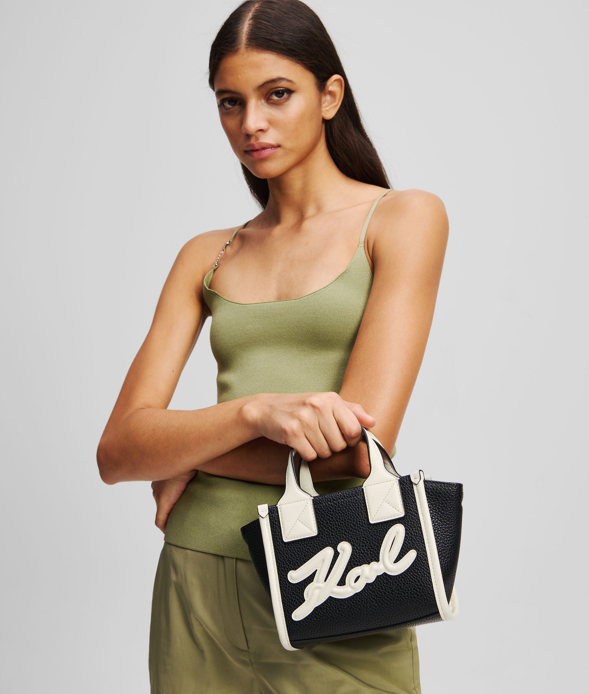 K/Skuare Small Tote Bag Black/White Black/White