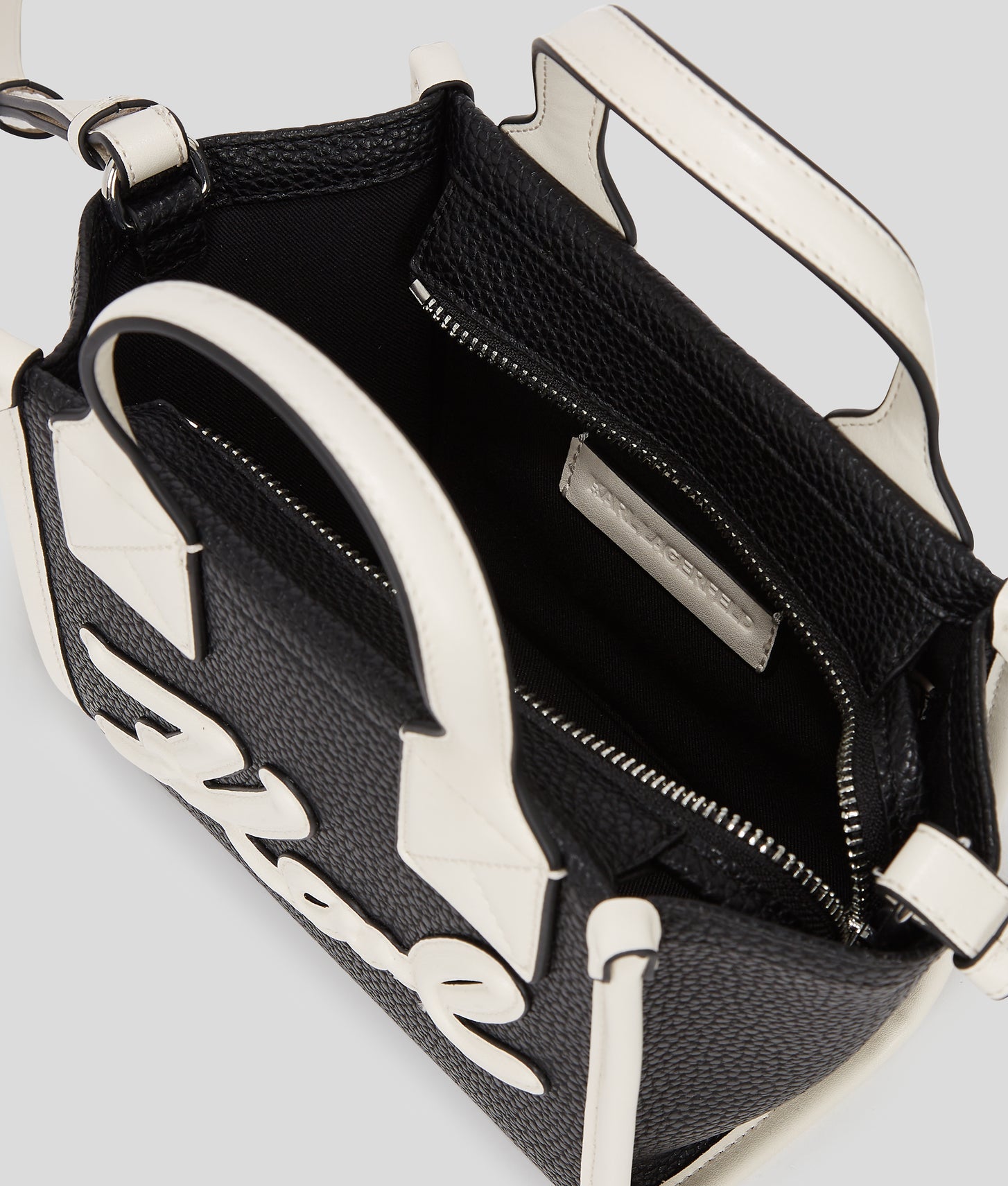 KarlLagerfeld Kskuare Small Tote Bag Black/White