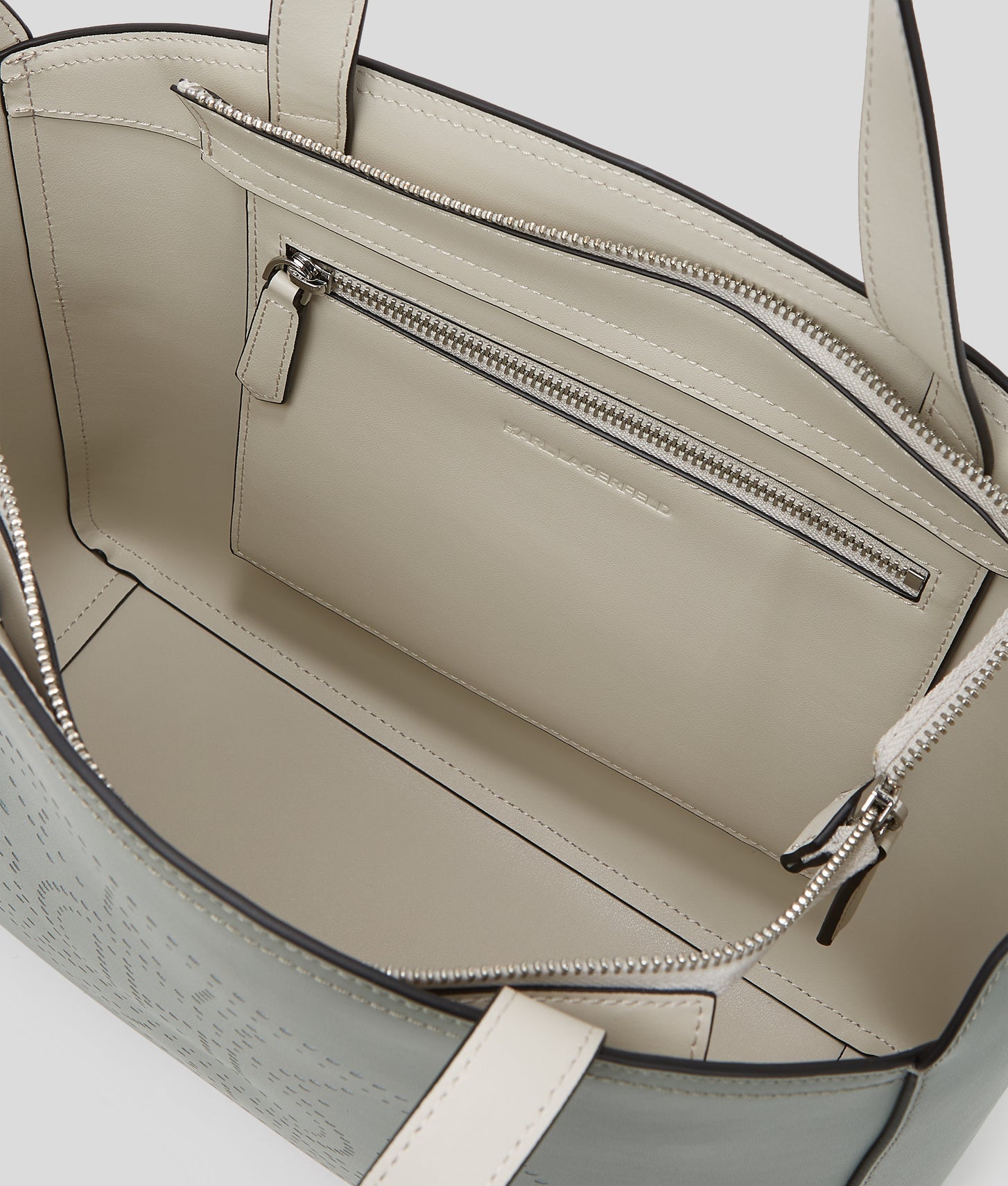 KarlLagerfeld Kcircle Medium Tote Bag Cloud Grey