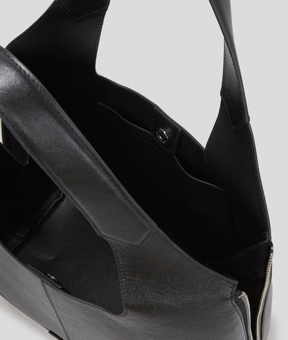 KarlLagerfeld Khardware Medium Tote Bag Black-Nickel