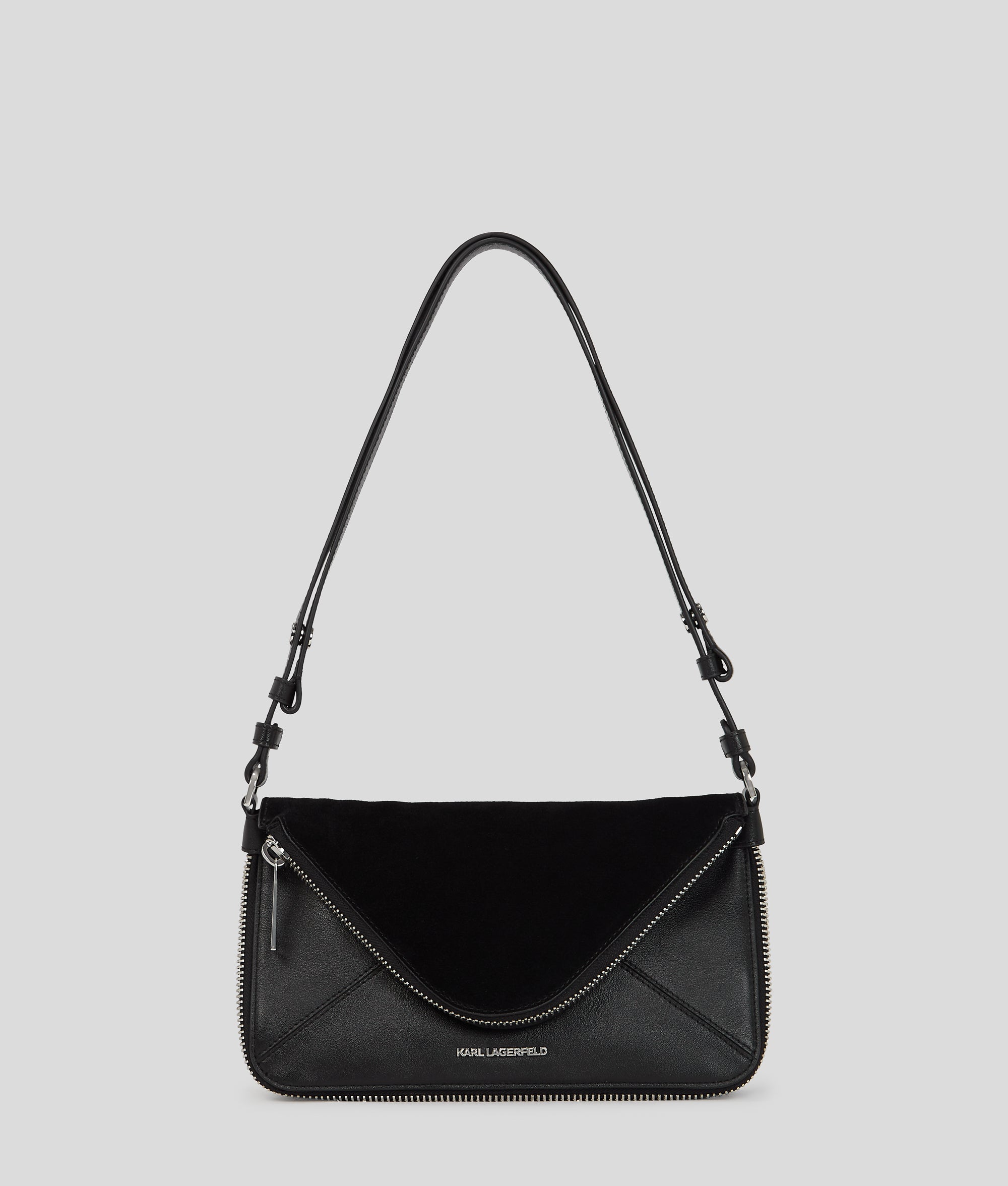 KarlLagerfeld Khardware Shoulder Bag Black-Nickel