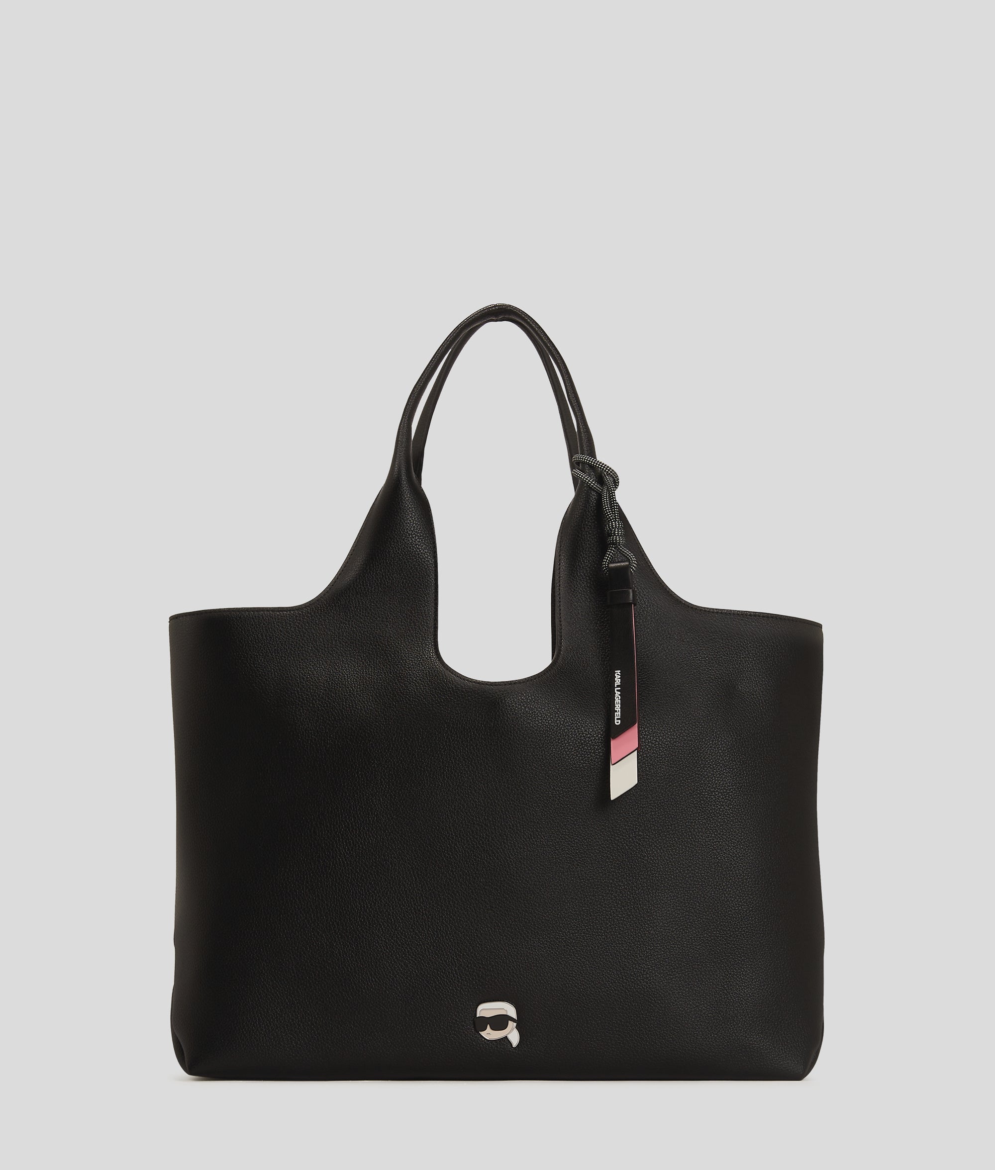 KarlLagerfeld Ikon Large Grainy Tote Bag Black