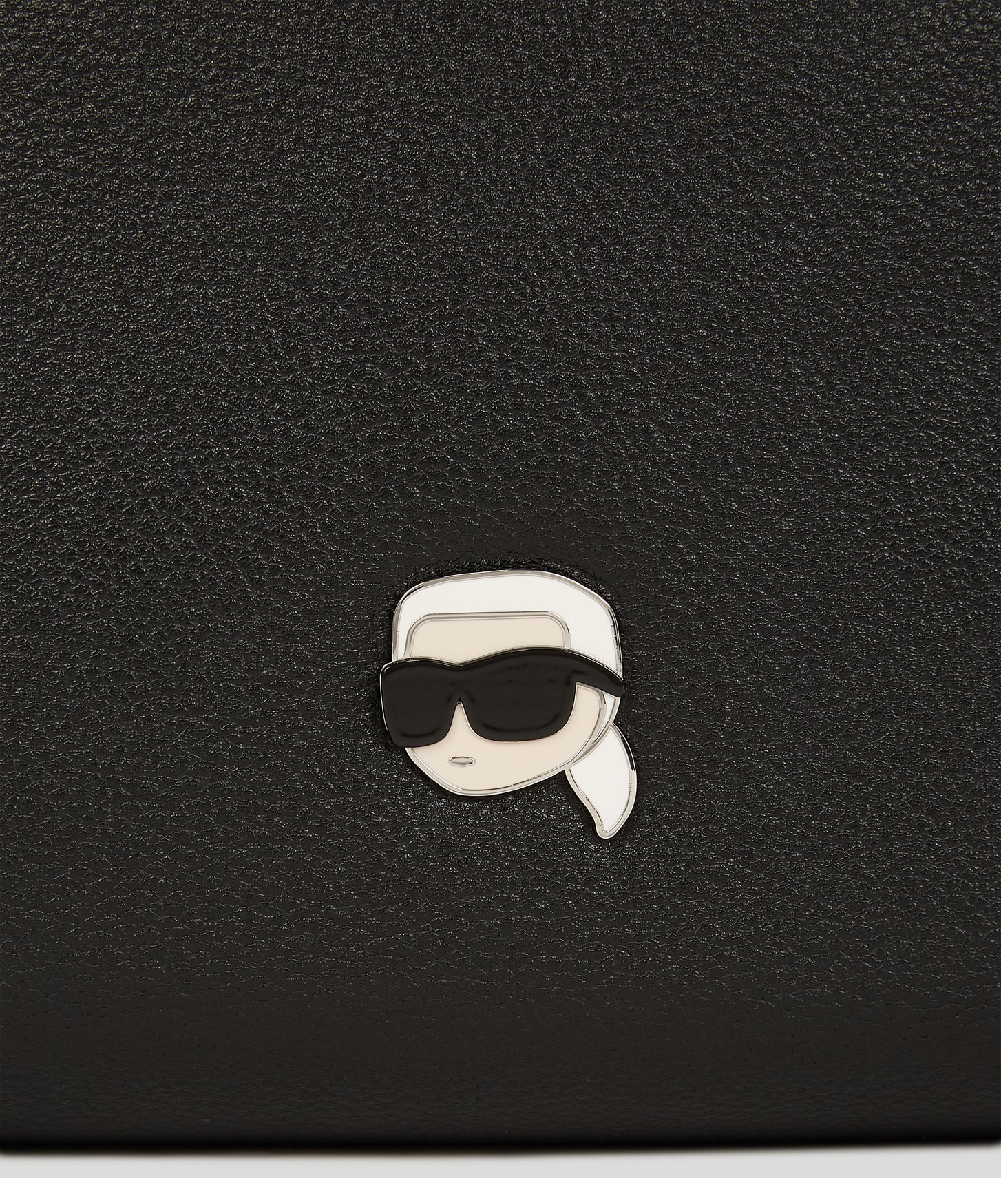 KarlLagerfeld Ikon Large Grainy Tote Bag Black