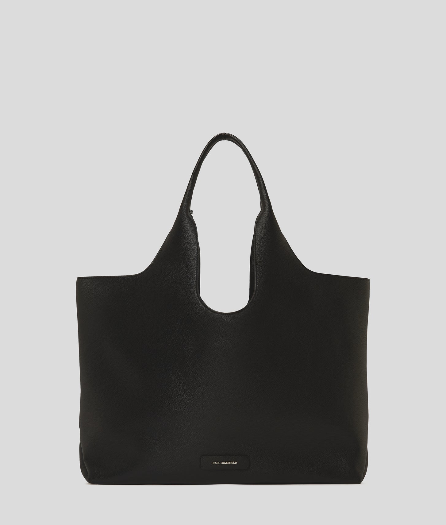 KarlLagerfeld Ikon Large Grainy Tote Bag Black