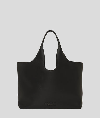 KarlLagerfeld Ikon Large Grainy Tote Bag Black