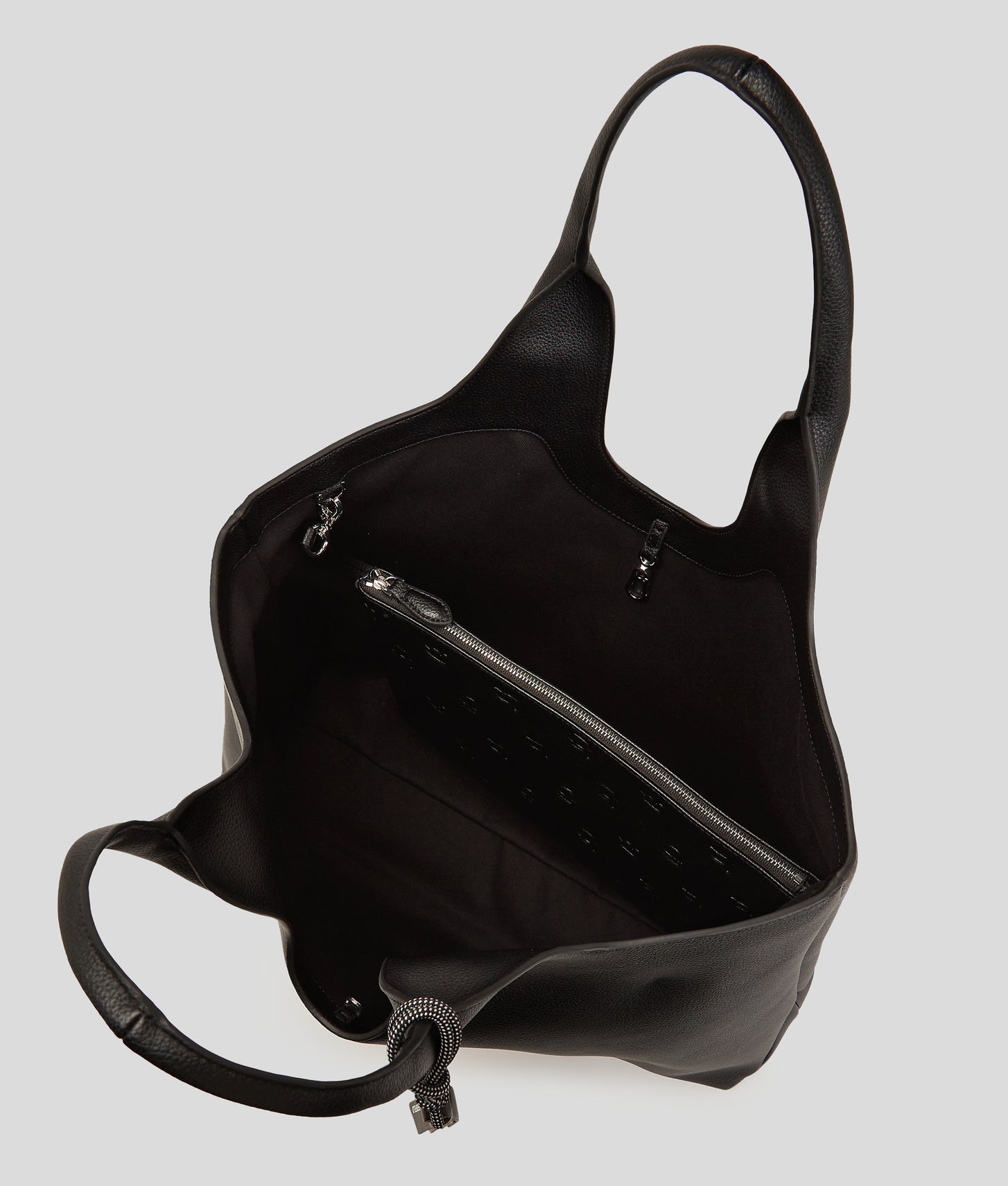 KarlLagerfeld Ikon Large Grainy Tote Bag Black