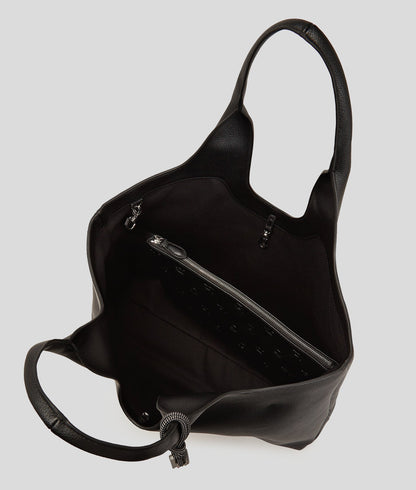 KarlLagerfeld Ikon Large Grainy Tote Bag Black