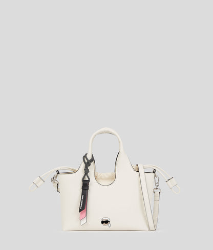 KarlLagerfeld Ikon Small Grainy Tote Bag Off White