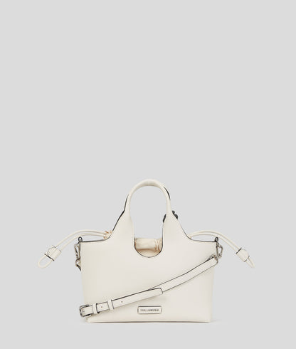 KarlLagerfeld Ikon Small Grainy Tote Bag Off White