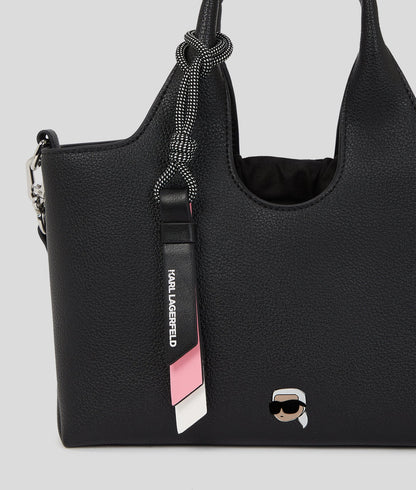 KarlLagerfeld Ikon Small Grainy Tote Bag Black