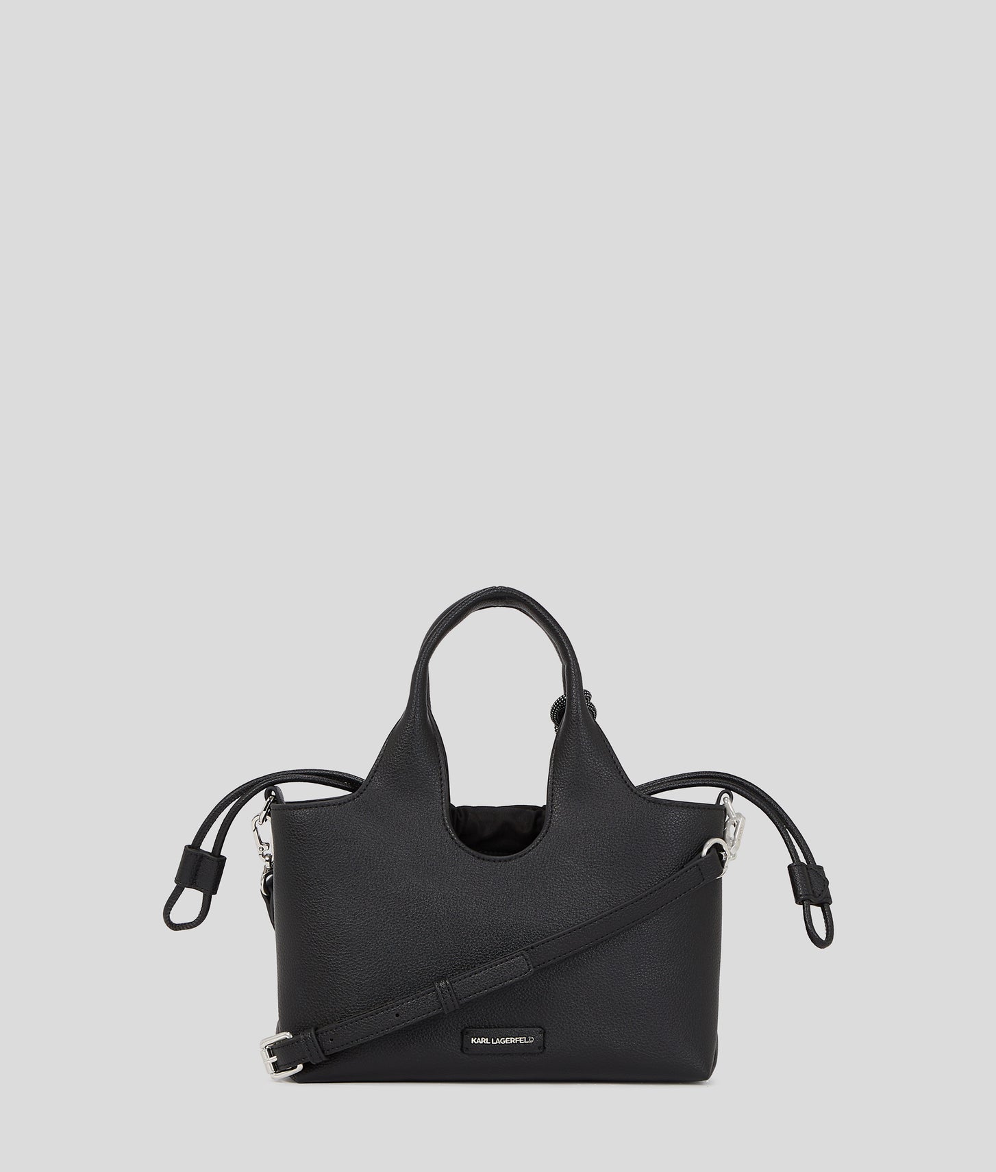 KarlLagerfeld Ikon Small Grainy Tote Bag Black