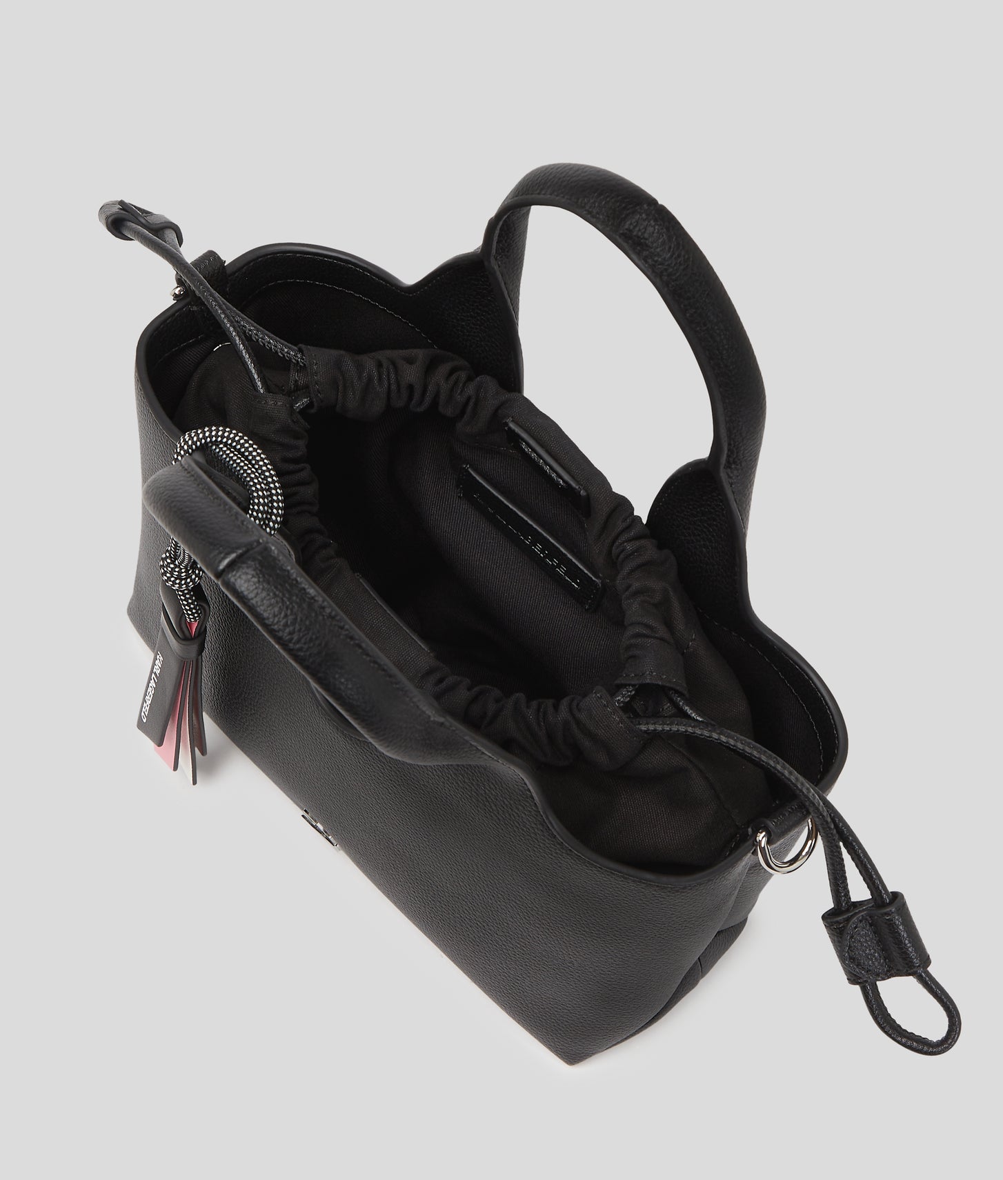 KarlLagerfeld Ikon Small Grainy Tote Bag Black