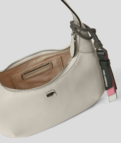 KarlLagerfeld Ikon Grainy Shoulder Bag Off White