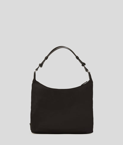 KarlLagerfeld Ikon Nylon Hobo Bag Black