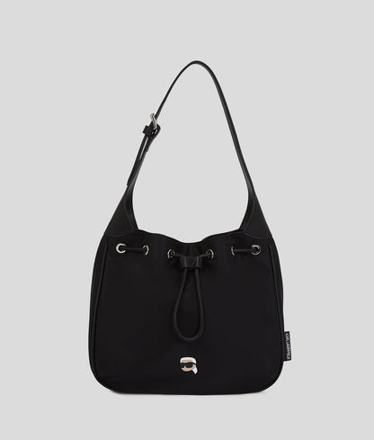 KarlLagerfeld Ikon Drawstring Shoulder Bag Black