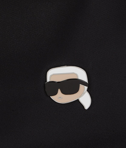 KarlLagerfeld Ikon Drawstring Shoulder Bag Black