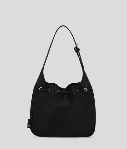KarlLagerfeld Ikon Drawstring Shoulder Bag Black
