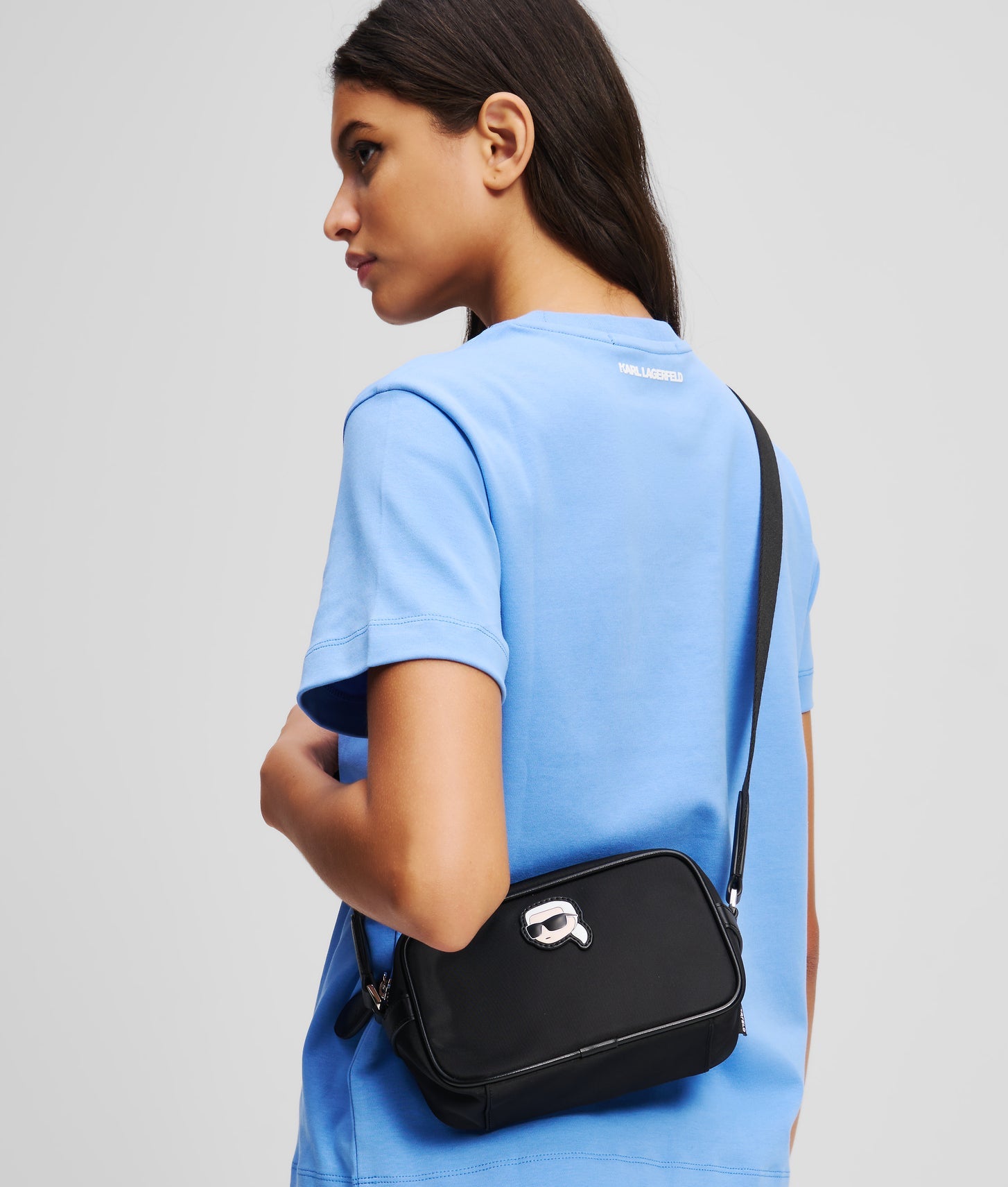 KarlLagerfeld Ikon Nylon Camera Bag Black