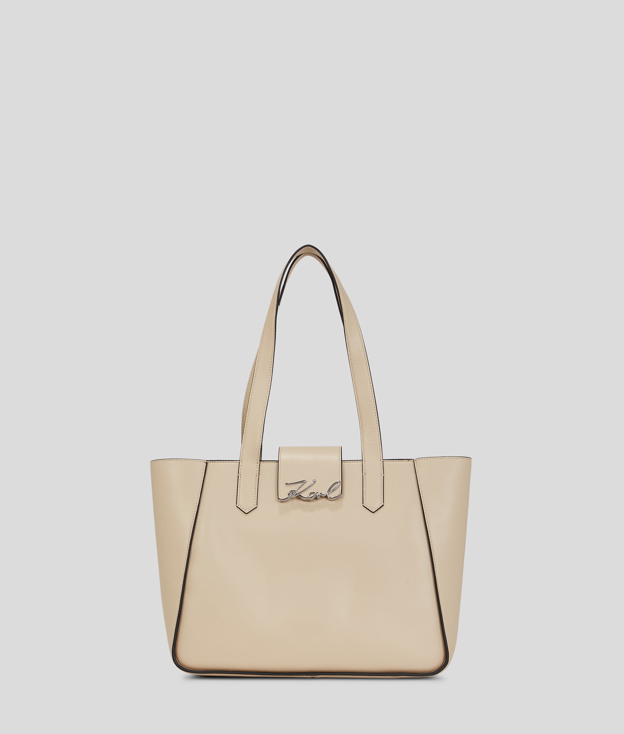 KarlLagerfeld Ksignature Medium Tote Bag Trench Beige