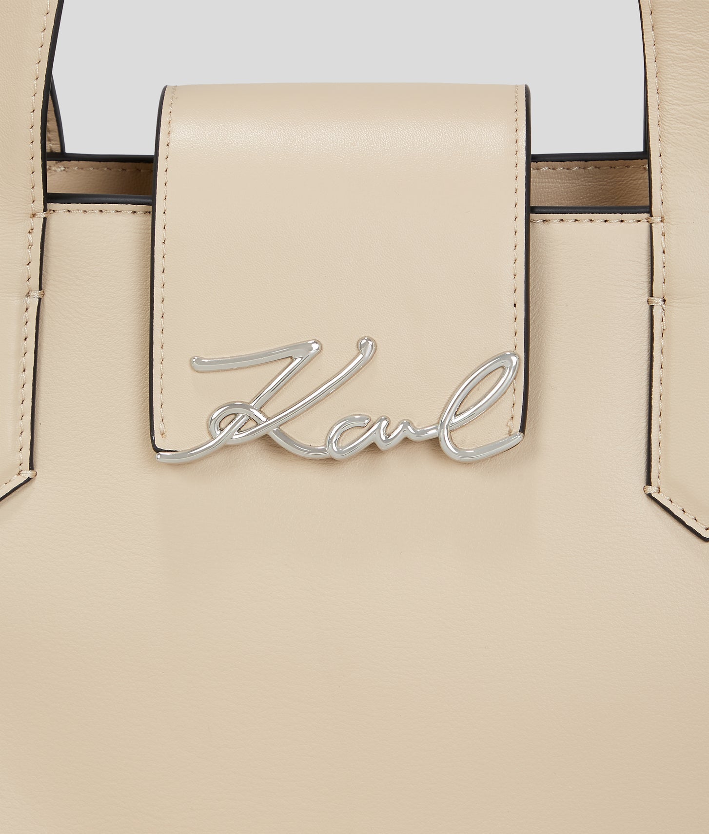 KarlLagerfeld Ksignature Medium Tote Bag Trench Beige