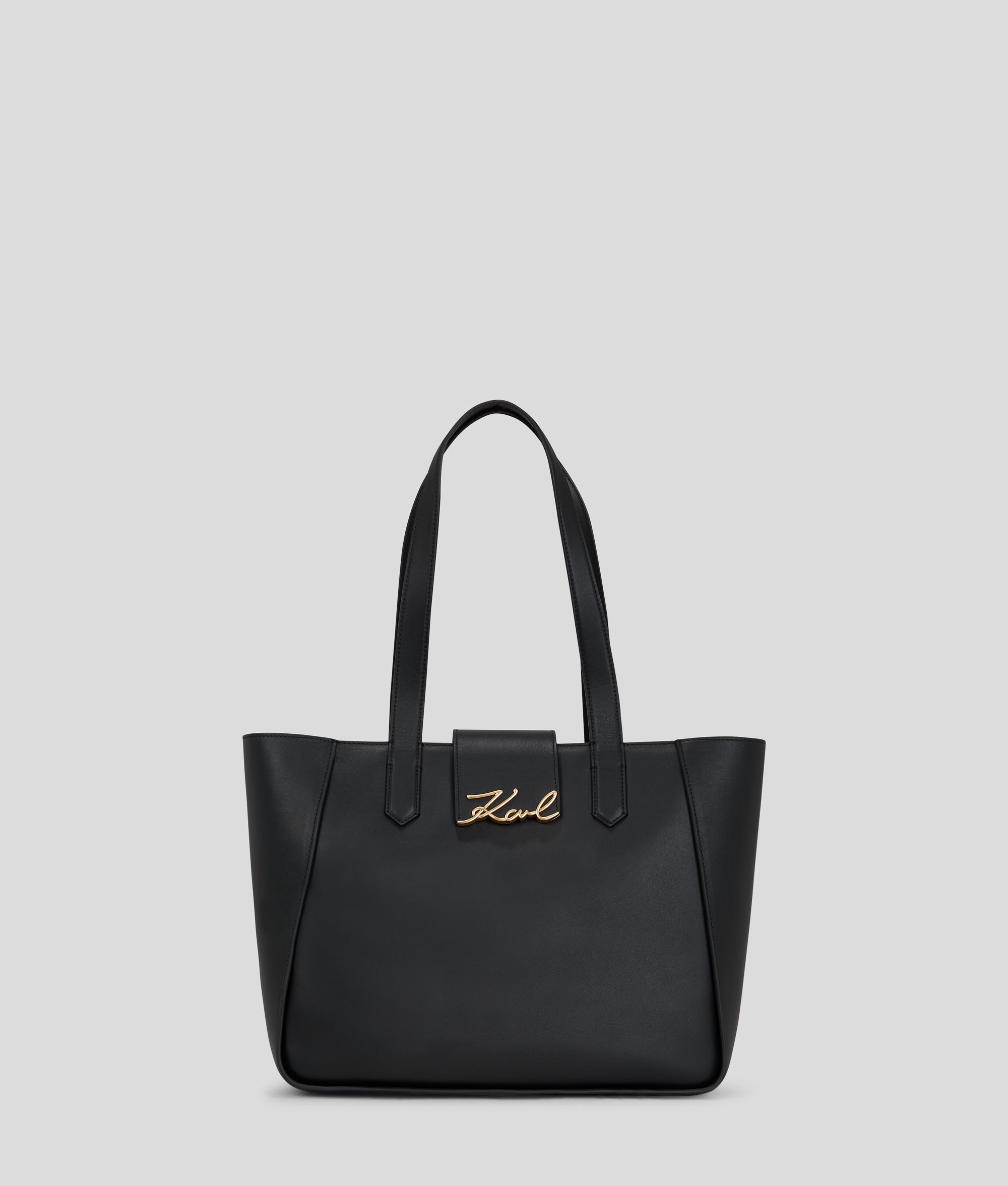 KarlLagerfeld Ksignature Medium Tote Bag Black/Gold