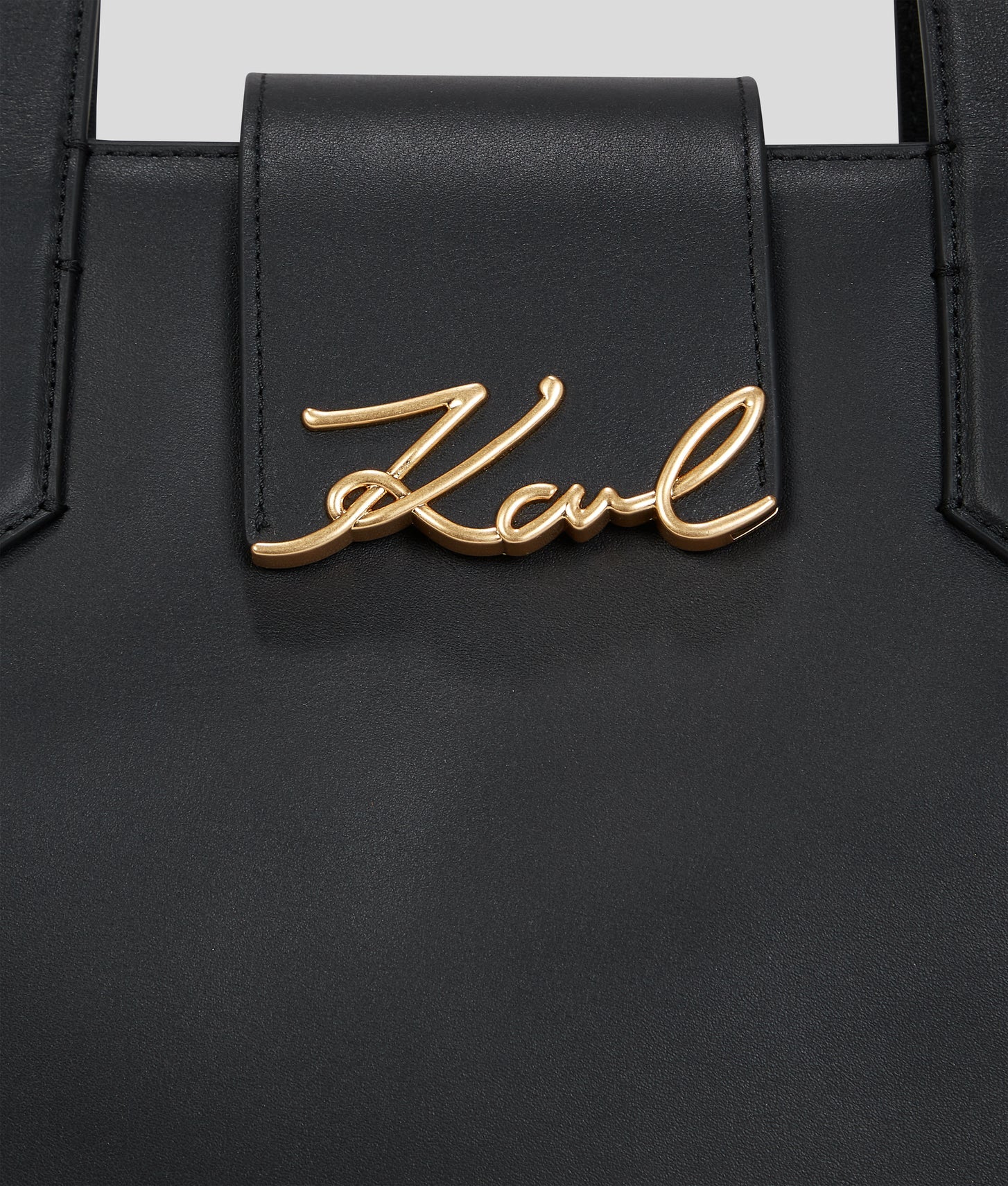 KarlLagerfeld Ksignature Medium Tote Bag Black/Gold