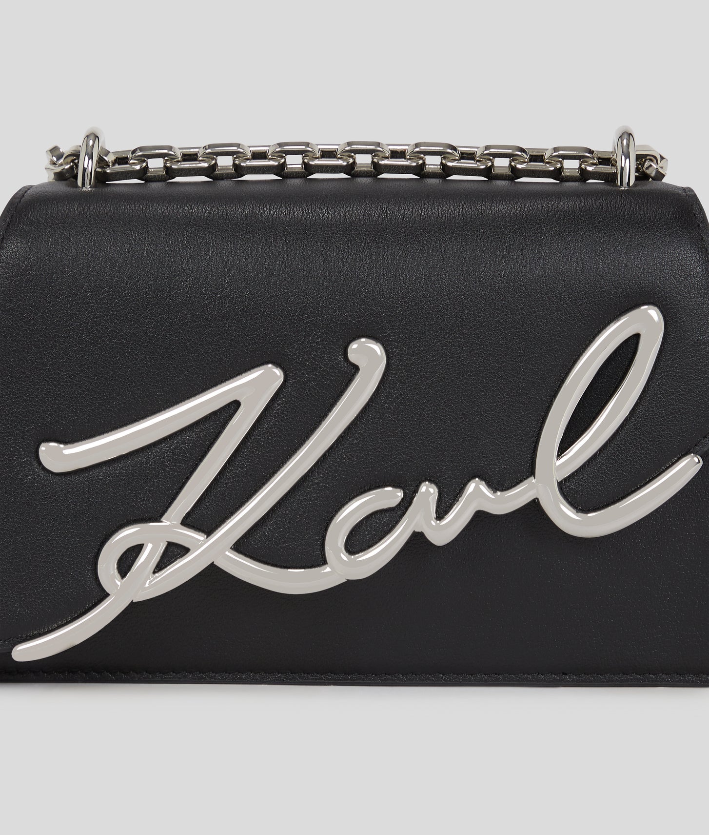 KarlLagerfeld Ksignature Shoulder Bag Black-Nickel