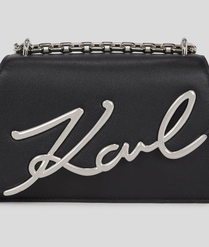 KarlLagerfeld Ksignature Shoulder Bag Black-Nickel