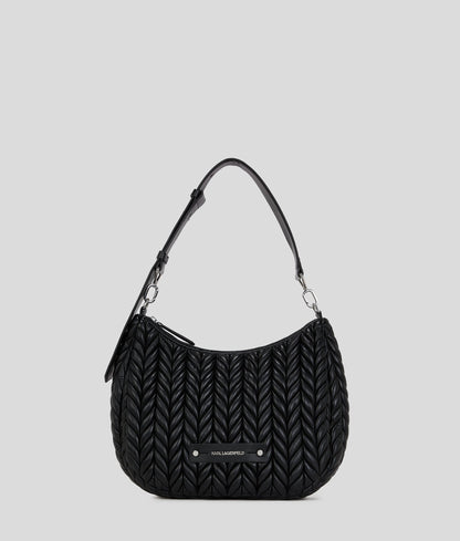 KarlLagerfeld Kweave Hobo Bag Black-Nickel