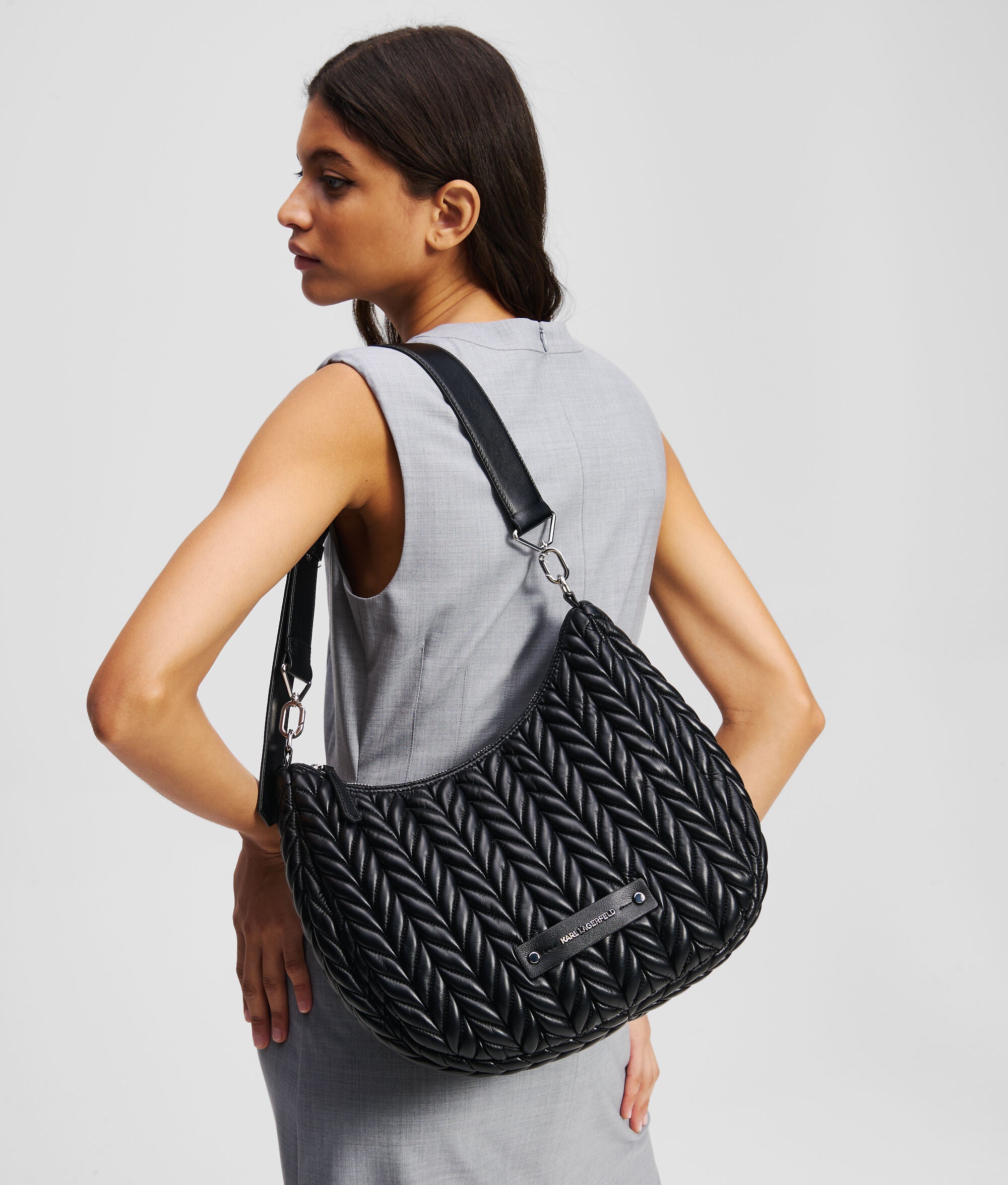 K/Weave Hobo Bag Black-Nickel Black-Nickel
