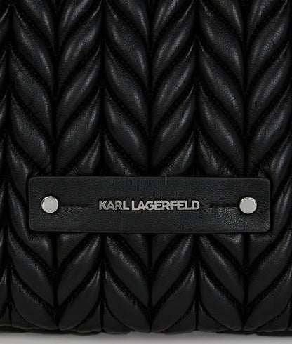 KarlLagerfeld Kweave Hobo Bag Black-Nickel