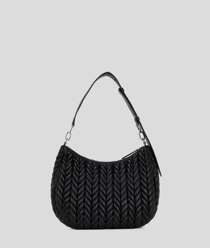 KarlLagerfeld Kweave Hobo Bag Black-Nickel