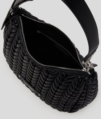 KarlLagerfeld Kweave Hobo Bag Black-Nickel