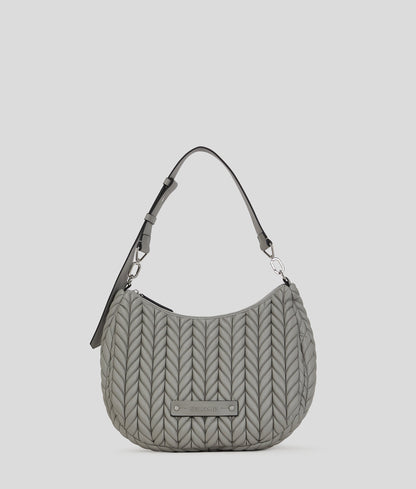 KarlLagerfeld Kweave Hobo Bag Cloud Grey