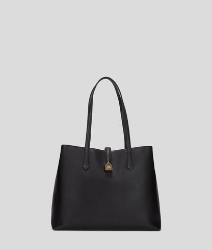 KarlLagerfeld Kautograph Padlock Medium Tote Bag Black/Gold