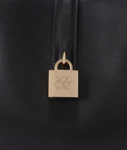 KarlLagerfeld Kautograph Padlock Medium Tote Bag Black/Gold